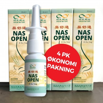 Nasopen • Urtebasert Nesespray • Bi Shu Tong • Økonomipakning 4pk